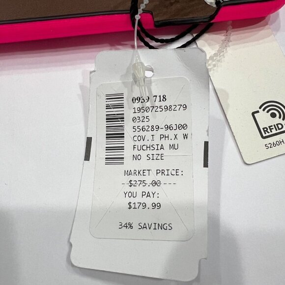 Gucci Authentic NWOB IPhone X/XS case in Fluorescent pink logo - Picture 6 of 8